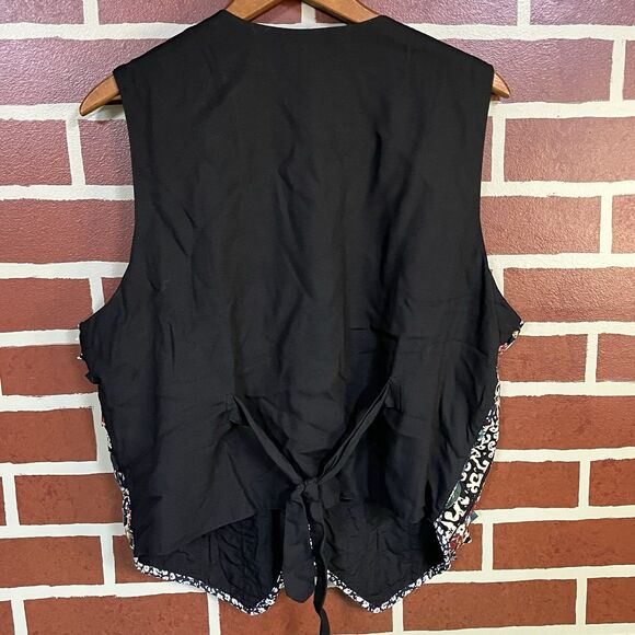 Vintage Women’s Medium Soul Mates Patchwork Quilt Vest Granny Cottage Farmhouse - Picture 6 of 8
